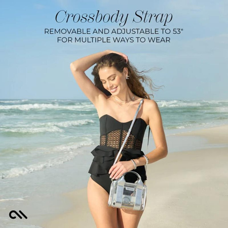 Case-Mate Micro Tote Bag - Vízálló válltáska (ezüst króm/tiszta)