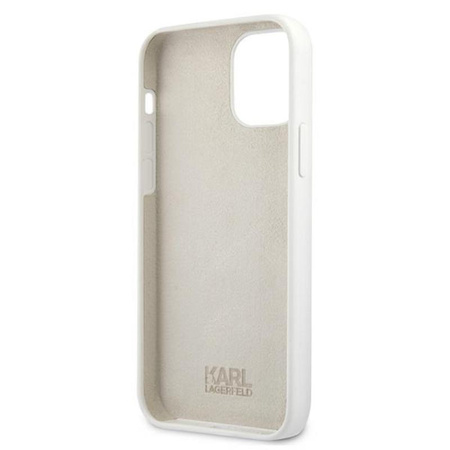 Karl Lagerfeld Silicone Stack Logo - pouzdro pro iPhone 12 / iPhone 12 Pro (bílé)