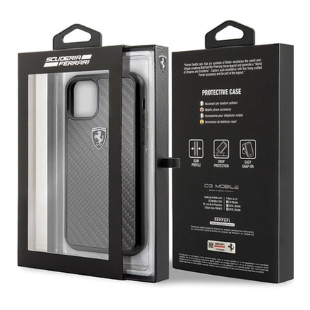 Ferrari Real Carbon Heritage - iPhone 11 Pro Tasche (schwarz)