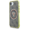 Guess IML Metall Glitter 4G Circle Triangle MagSafe - Tasche für iPhone 16e (braun)