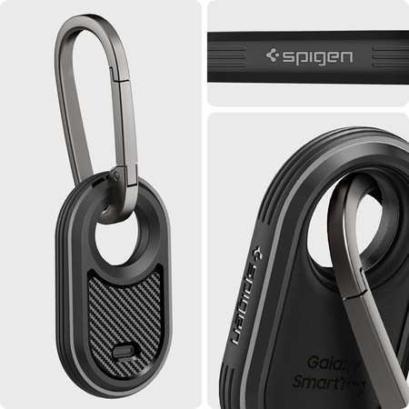 Spigen Rugged Armor - Schutzhülle für Samsung Galaxy SmartTag 2 (Schwarz)