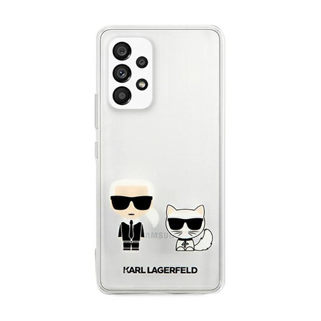 Karl Lagerfeld Ikonik & Choupette - Pouzdro Samsung A53 (průhledné)