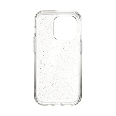Speck Presidio Perfect-Clear with Glitter - iPhone 14 Pro Case with MICROBAN Coating (Clear / Gold Glitter)