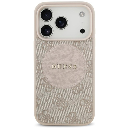 ETUI DO IPHONE 17 PRO do MAGSAFE GUESS ORYGINALNE RÓŻOWE SKÓRZANE MODNE