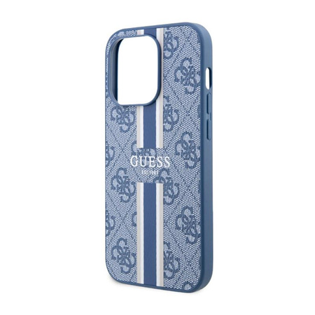 Guess 4G Printed Stripes MagSafe - Case for iPhone 14 Pro (Blue)