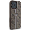Guess 4G Étui MagSafe à rayures imprimées - iPhone 16 Pro Max (marron)