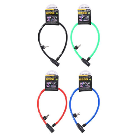 ZAPIĘCIE ROWEROWE LINKA NA KLUCZ CZERWONE, Blokada do Roweru, Dunlop 65cm
