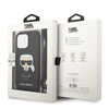 Karl Lagerfeld Monogram bőr Patch és zsinór Iconik - iPhone 13 Pro Max tok