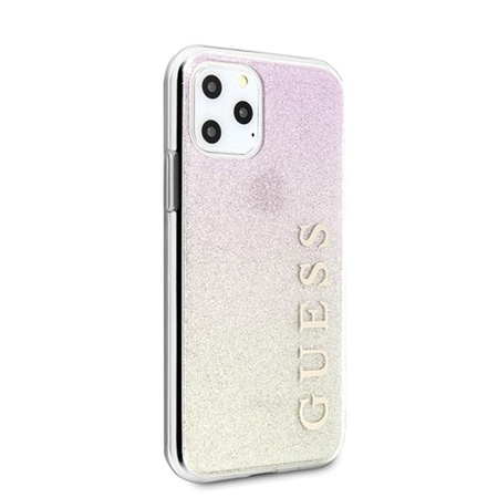 Guess Glitter Gradient - iPhone 11 Pro Case (Gold/Pink)