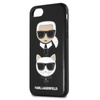 Karl Lagerfeld Embossed Case Karl & Choupette - Coque iPhone SE 2020 / 8 / 7 (noir)