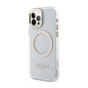 Guess Metal Outline MagSafe - Coque iPhone 12 / iPhone 12 Pro (Transparent / Or)
