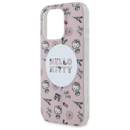 Hello Kitty IML All Over Paris MagSafe - pouzdro pro iPhone 16 Pro Max (růžové)