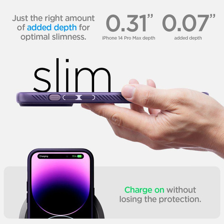 Spigen Liquid Air - pouzdro pro iPhone 14 (fialové)