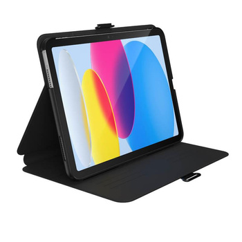 Speck Balance Folio - pouzdro pro iPad 11" (2025) / 10,9" (2022) s povrchovou úpravou MICROBAN, magnetem a stojánkem (černé)