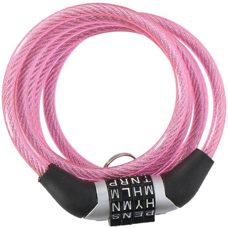 Dunlop - Fahrradschloss mit Kombination (Pink)