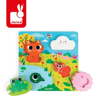 Janod - 3D dřevěné puzzle Hra na schovávanou Příroda