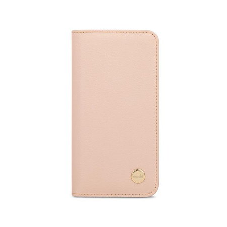 Moshi Overture - Étui 3-en-1 pour iPhone 12 Mini avec fentes pour cartes + support (système SnapTo) (Luna Pink)