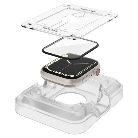 Spigen Proflex EZ FIT 2-Pack - Hybridní sklo pro Apple Watch 8 / 7 45 mm (2 ks)
