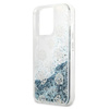 Guess Peony Liquid Glitter - Etui iPhone 13 Pro Max (niebieski)