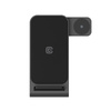 Stojan Crong PowerSpot Pivot – bezdrátová nabíječka 3 v 1 pro iPhone, Samsung a Android, Galaxy Watch a sluchátka TWS (černá)