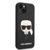 Karl Lagerfeld Silikon Ikonik Karl's Head MagSafe - Hülle für iPhone 14 Plus (Schwarz)
