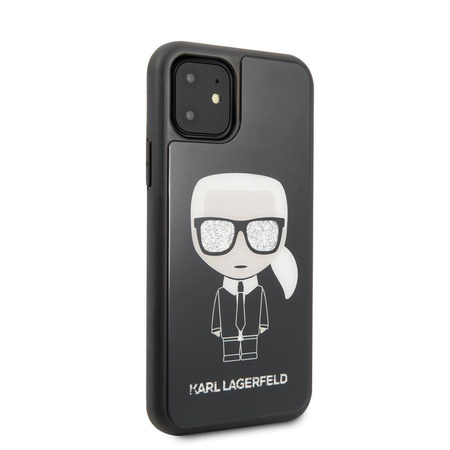Karl Lagerfeld Double Layer Glitter Iconic - iPhone 11 Case (black)