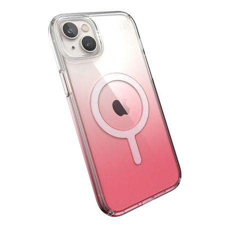 Speck Presidio Perfect-Clear + Ombre + MagSafe - iPhone 15 Plus / 14 Plus tok MICROBAN bevonattal (Tiszta / Vintage Rose Fade)