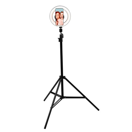 Grundig - Lampe annulaire LED avec trépied pour photos, selfie, maquillage