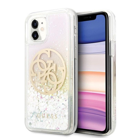 Guess Gradient Flüssigkeit Glitter Kreis Logo - iPhone 11 Fall