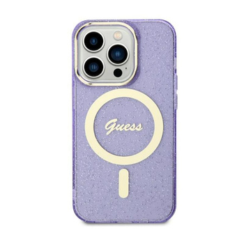 Guess Glitter Gold MagSafe - iPhone 11 Case (Purple)