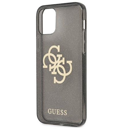 Pouzdro Guess Glitter 4G Big Logo - iPhone 12 / iPhone 12 Pro (černé)