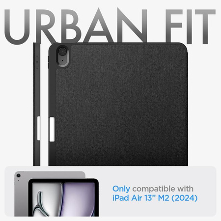 Spigen Urban Fit - Pouzdro na iPad Air 13" M3 (2025) / M2 (2024)  (Černá)