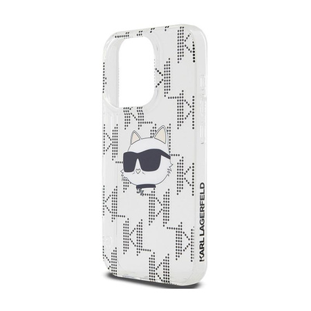 Karl Lagerfeld IML Choupette Head & Monogram - iPhone 15 Pro Tasche (Transparent)