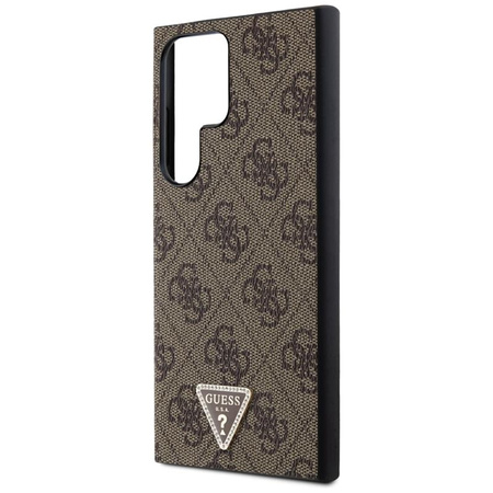 Guess 4G Triangle Strass - Case Samsung Galaxy S24 Ultra (Brown)