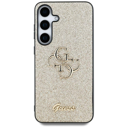 Guess Fixed Glitter Big 4G Metal Logo - étui pour Samsung Galaxy S25+ (Gold)