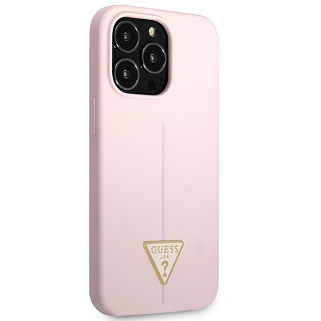 Guess Silicone Triangle Logo - pouzdro pro iPhone 13 Pro Max (fialové)