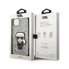 Karl Lagerfeld Glitter Flakes Ikonik - Case for iPhone 14 Plus (Silver)