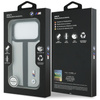 Custodia MagSafe con logo BMW M a strisce perforate per iPhone 17 Pro (grigio)