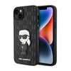 Karl Lagerfeld Saffiano Monogram NFT Ikonik - Coque pour iPhone 14 Plus (Noir)