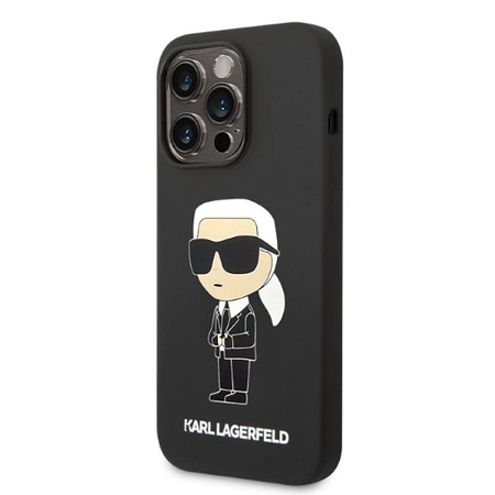 Karl Lagerfeld Silikonové pouzdro NFT Ikonik MagSafe - iPhone 14 Pro (černé)