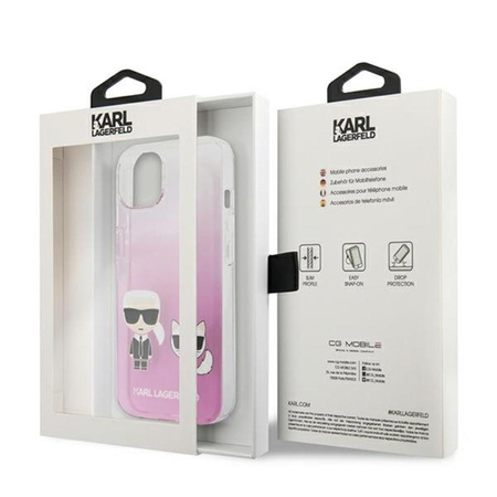 Karl Lagerfeld Ikonik & Choupette - iPhone 13 Mini tok (rózsaszín)