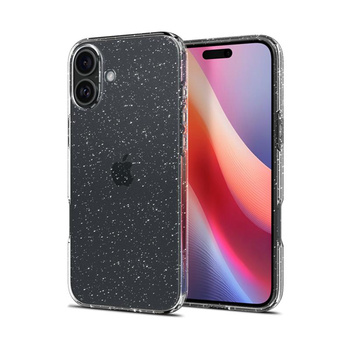 Spigen Liquid Crystal Glitter - pouzdro pro iPhone 16 (průhledné)