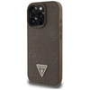 Guess Grained Hot Stamp Peony Triangle Logo MagSafe - Case for iPhone 16 Pro (brown)