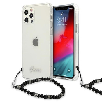 Guess Black Pearl Strap - iPhone 12 Pro Max Case (transparent)
