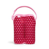 BUILT Bottle Buddy Two Bottle Tote with holder (Baby Pink Mini Dots)