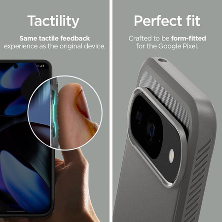 Spigen Rugged Armor - Gehäuse für Google Pixel 9 / 9 Pro (Marmor Grau)