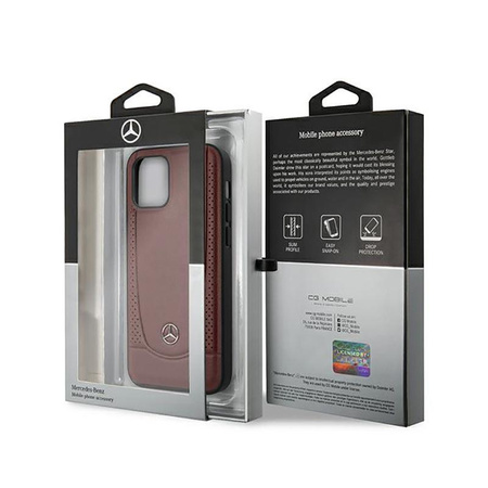 Mercedes Leather Urban Line - iPhone 12 / iPhone 12 Pro Case (red)