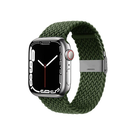 Crong Wave Band – Pleciony pasek do Apple Watch 38/40/41/42 mm (zielony)