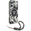 Guess Palm Trees Triangle Pearl Strap MagSafe - Hülle für iPhone 16 (schwarz)