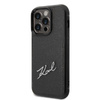 Karl Lagerfeld Signature Logo Cardslot - iPhone 14 Pro Max tok (fekete)